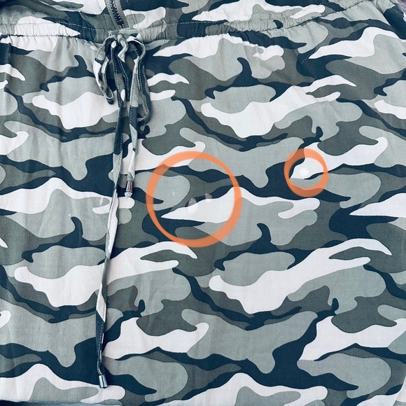 FLAWED Torrid Zip Front Shirt Dress Stretch Challis Camo Plus Size 1 1X 14 16 - Picture 9 of 15